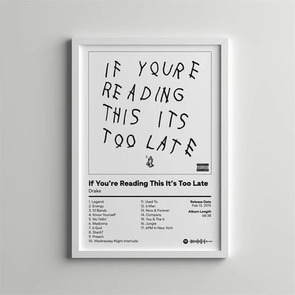 Drake Pop Rap Music Album Cover Poster Aesthetic Rapper Hip Hop Rock Nothing Was the Same Her Loss Canvas Painting Wall Decor