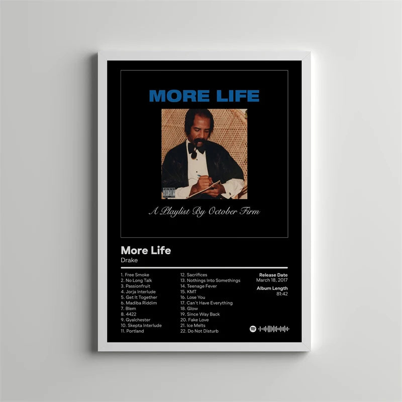 Drake Pop Rap Music Album Cover Poster Aesthetic Rapper Hip Hop Rock Nothing Was the Same Her Loss Canvas Painting Wall Decor