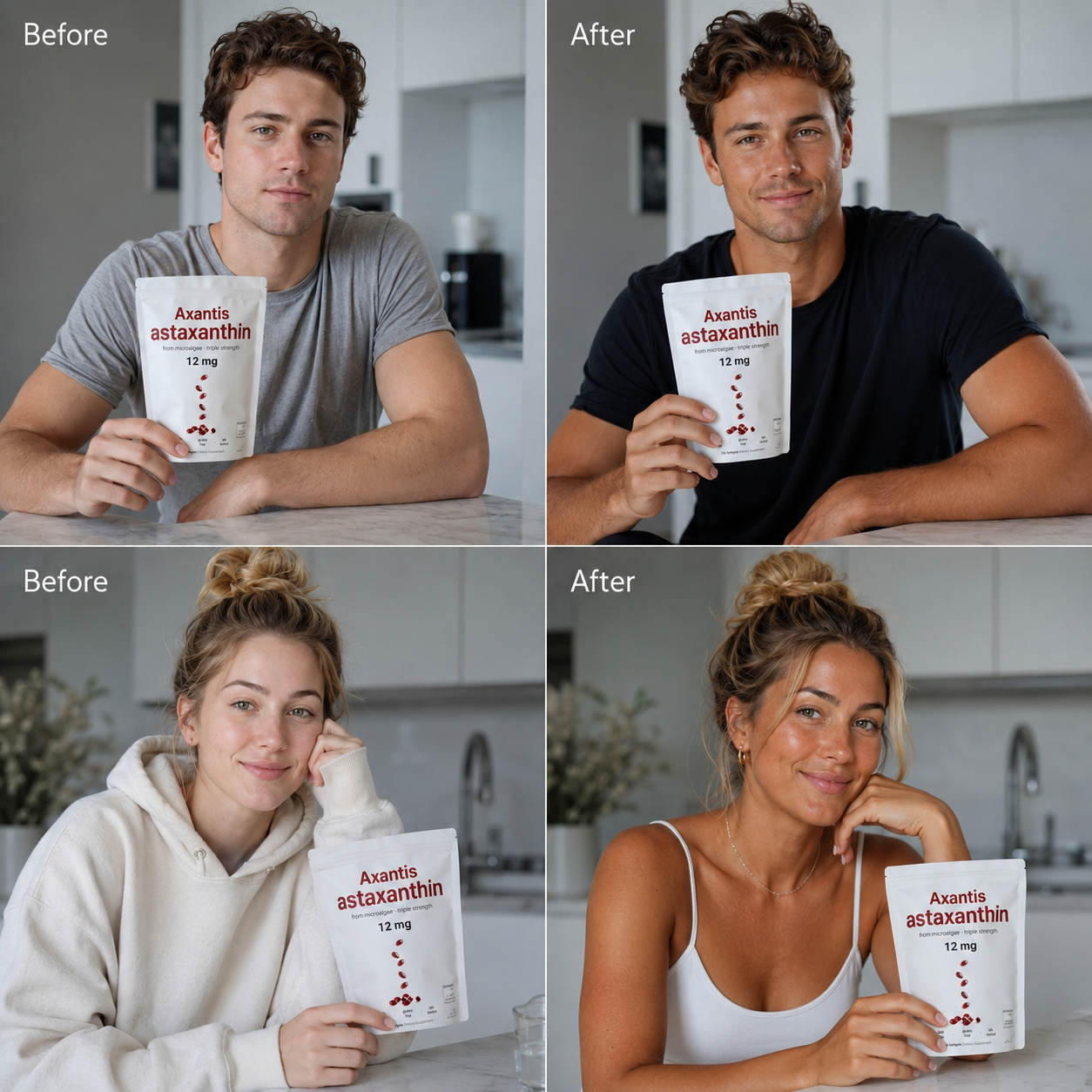 Axantis - 12Mg Astaxanthin Capsules