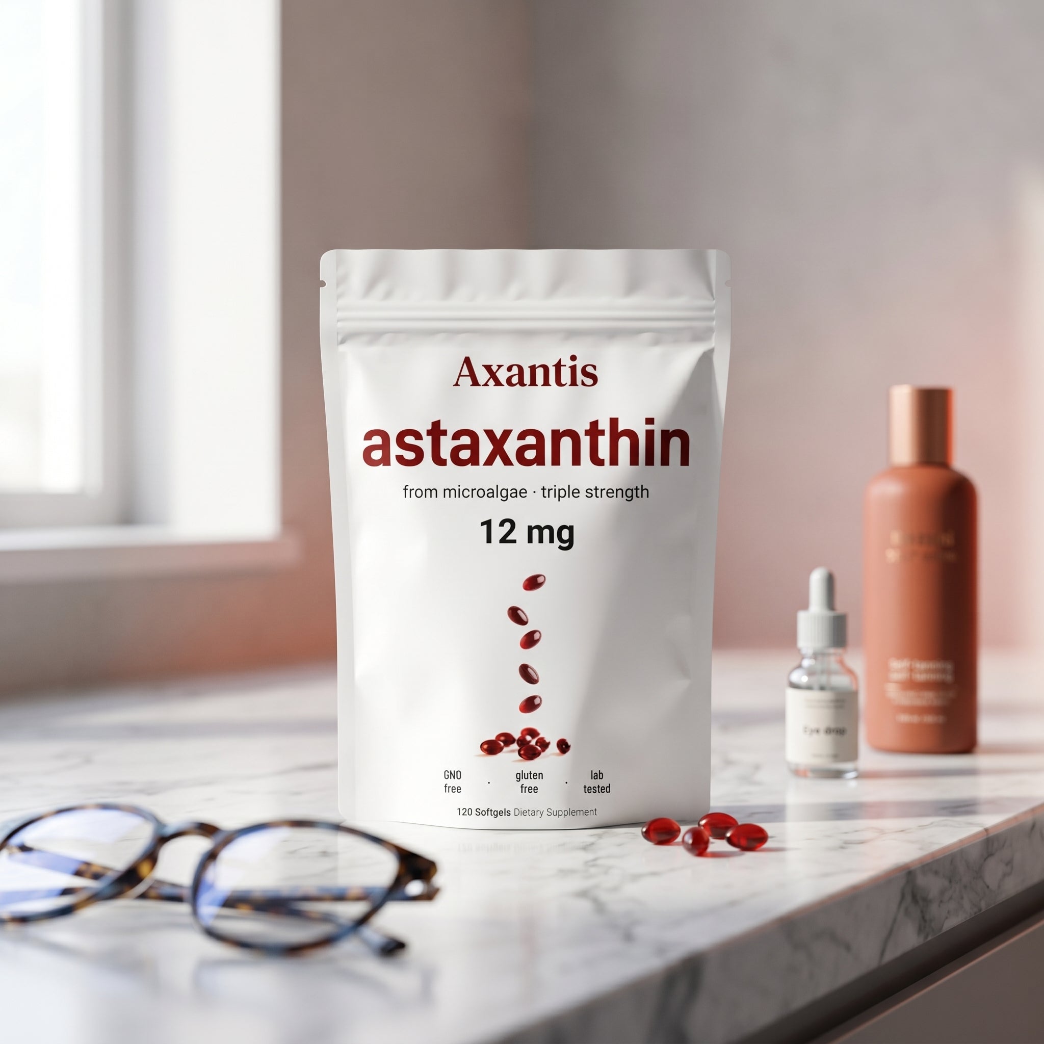 Axantis - 12Mg Astaxanthin Capsules