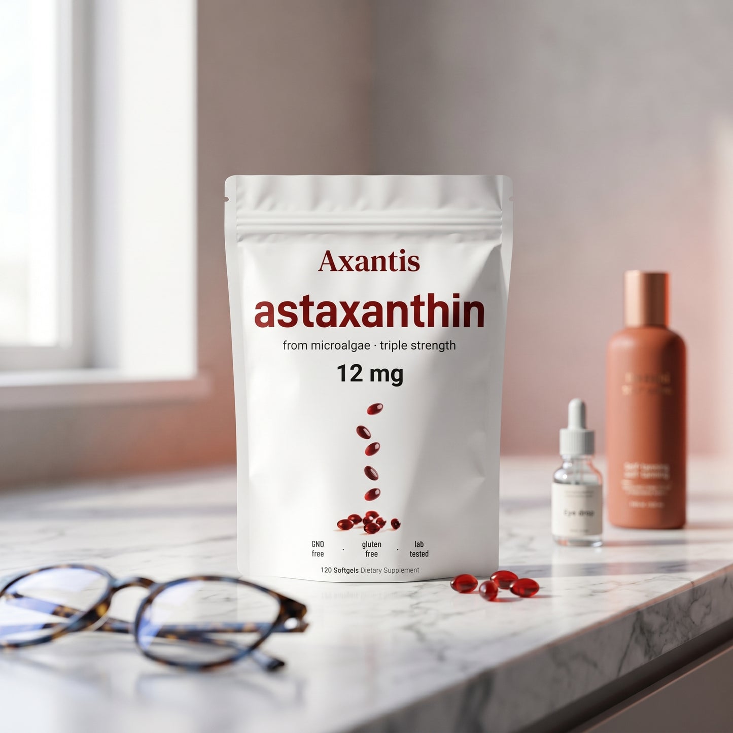 Axantis - 12Mg Astaxanthin Capsules
