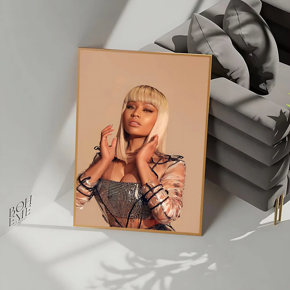 Nicki Minaj PREMIUM Canvas Pink Friday theme Poster