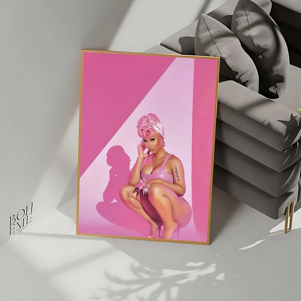 Nicki Minaj PREMIUM Canvas Pink Friday theme Poster