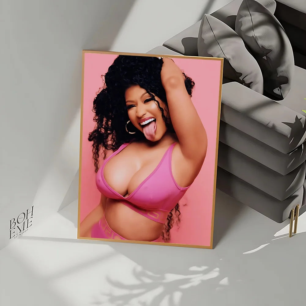 Nicki Minaj PREMIUM Canvas Pink Friday theme Poster