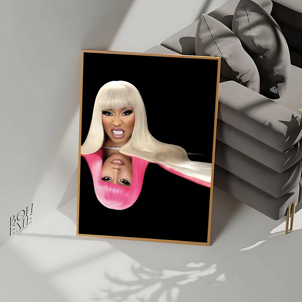 Nicki Minaj PREMIUM Canvas Pink Friday theme Poster